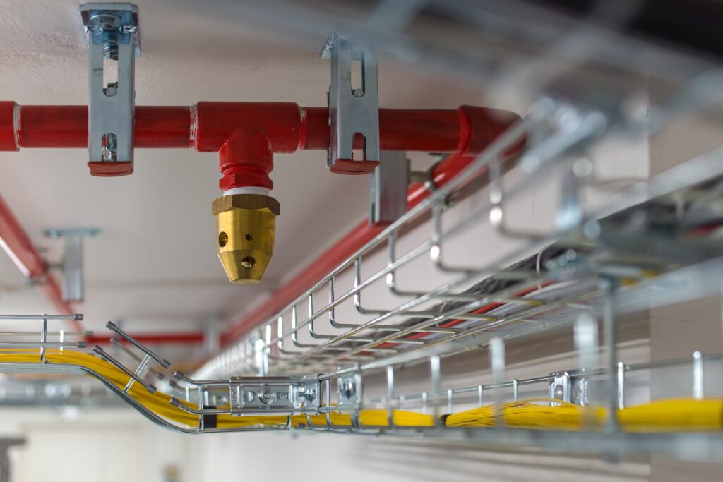 High-performance fire suppression gas cylinders and control system by Currant Live, designed for rapid fire knockdown in commercial environments.
